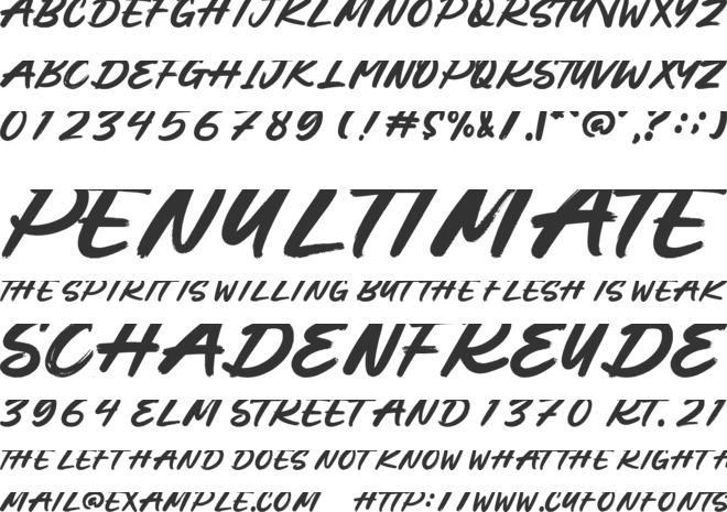 Creative Energy-Personal use font preview