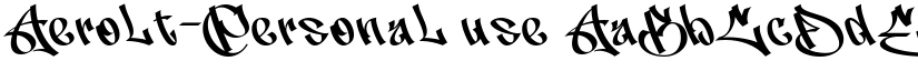 Aerolt-Personal use font download