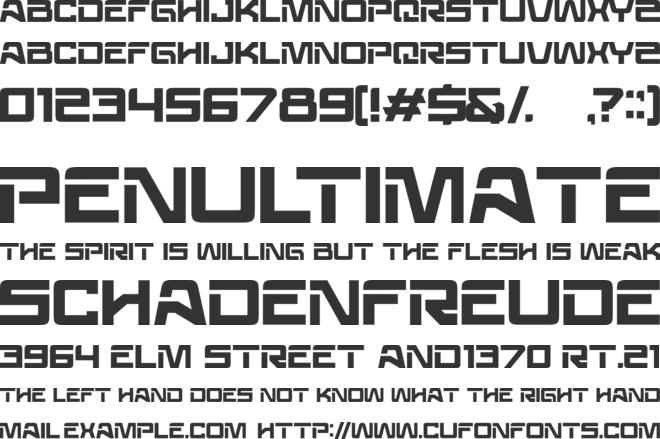 Briganix font preview