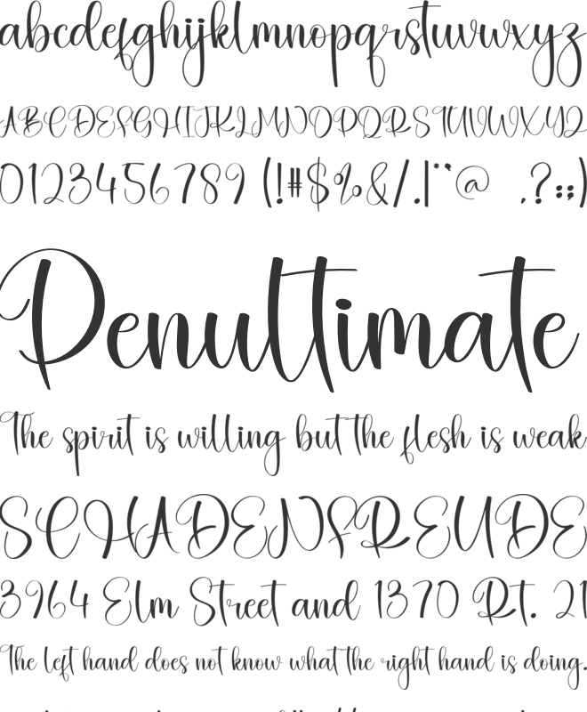 Stocking Valentine font preview