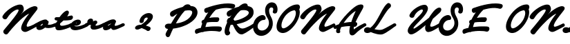 Notera 2 PERSONAL USE ONLY Black font