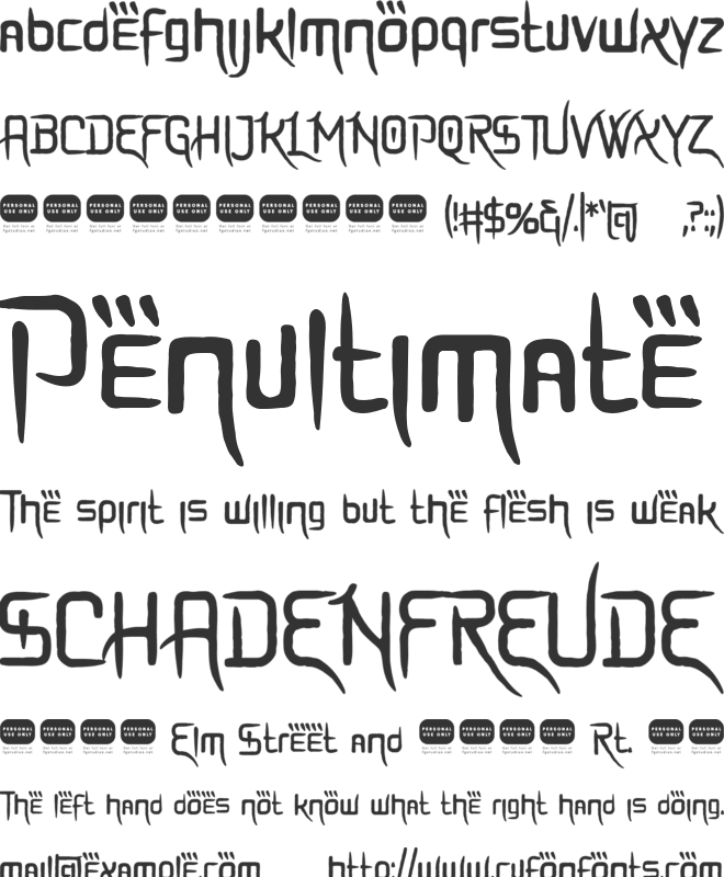 Qetod font preview
