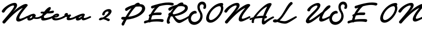 Notera 2 PERSONAL USE ONLY Bold font