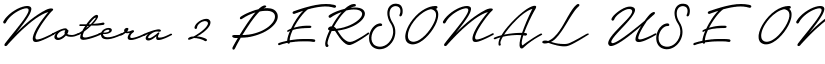 Notera 2 PERSONAL USE ONLY Light font