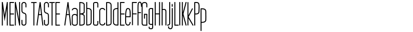 MENS TASTE font