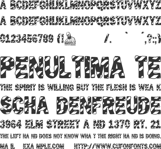 Animal Print font preview
