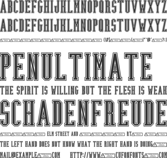 Jersey font preview