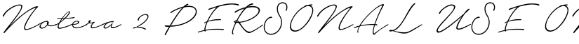 Notera 2 PERSONAL USE ONLY Thin font