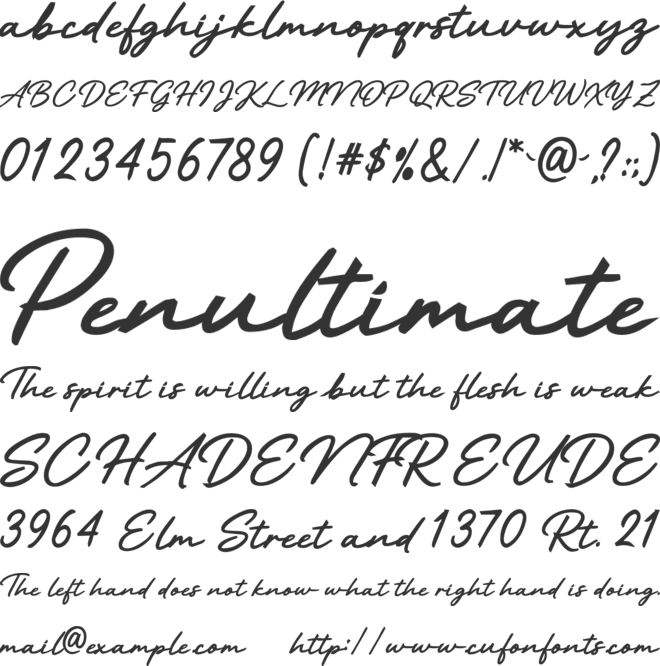 Starlight Romance font preview