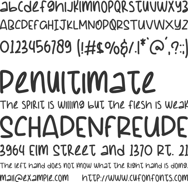Chat Favour font preview