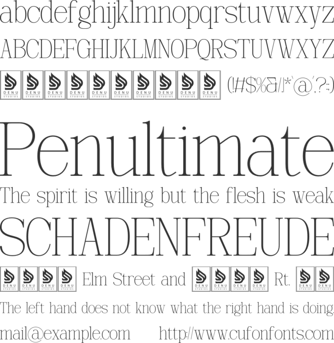 Deforta font preview