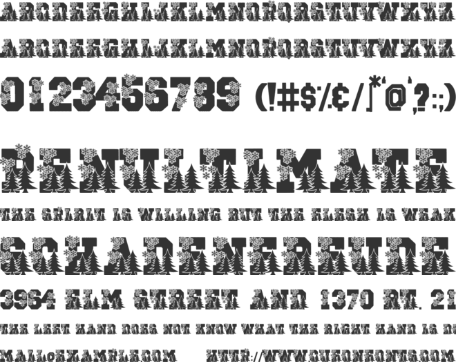 Blockton Christmas font preview