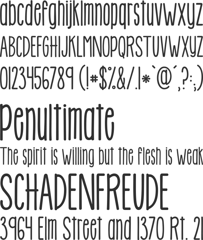 KG How Many Times font preview