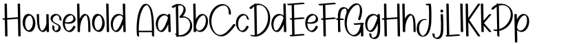 Household font download