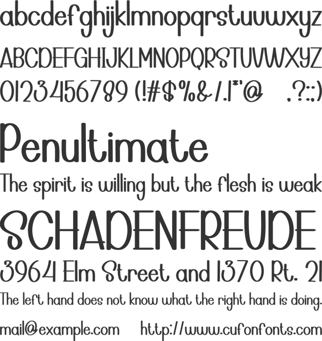 Signature Handmade font preview
