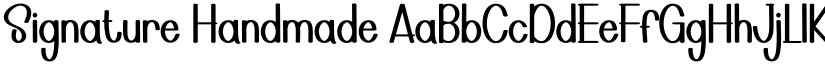 Signature Handmade font
