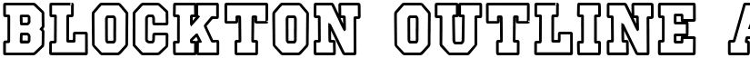 Blockton Outline font