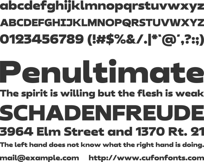 Baflion Sans font preview