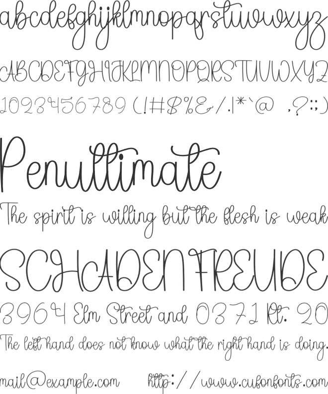 Antibody font preview