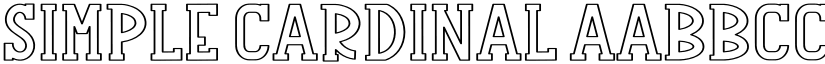 Simple Cardinal font
