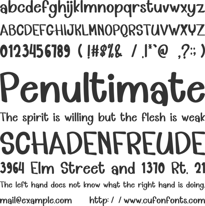 Doddle Outline font preview