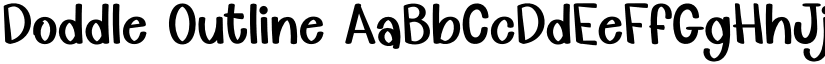Doddle Outline font download