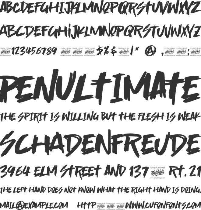 The Punk Notes font preview