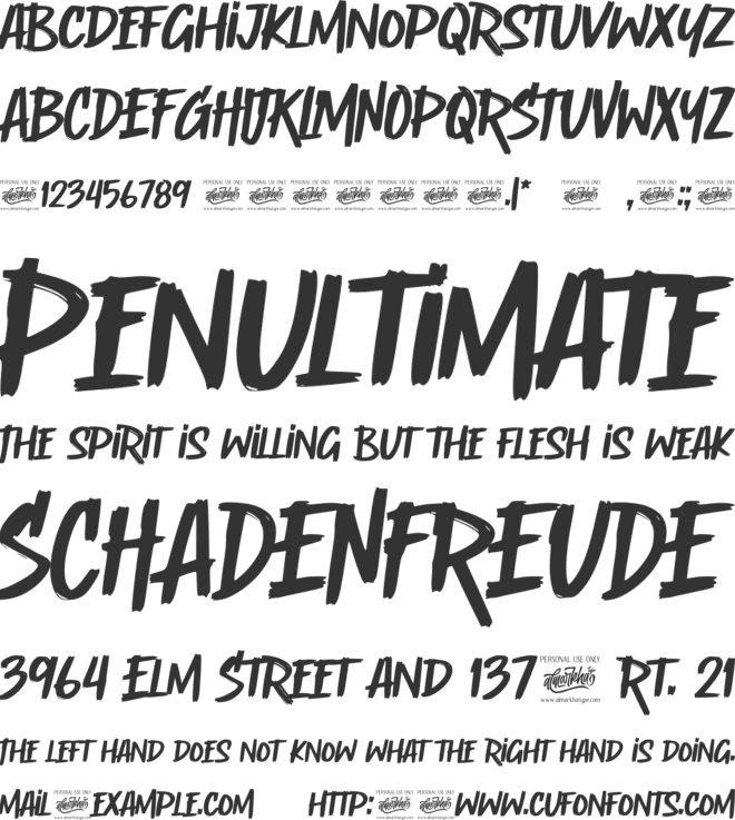 Broosh font preview