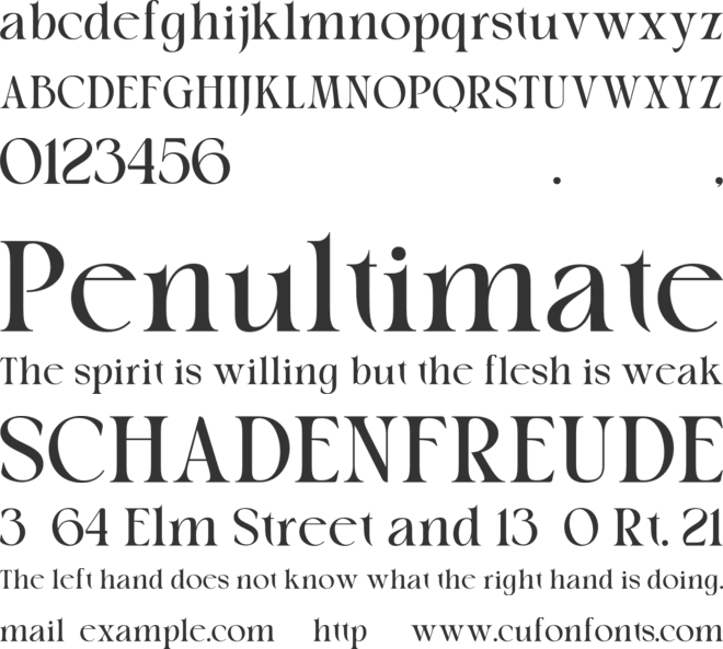 Sahron font preview