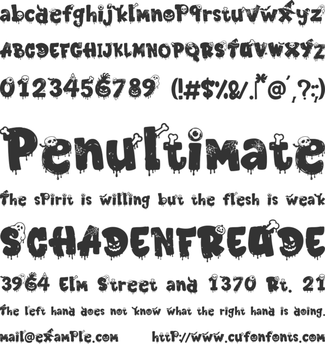 Playdough Halloween font preview