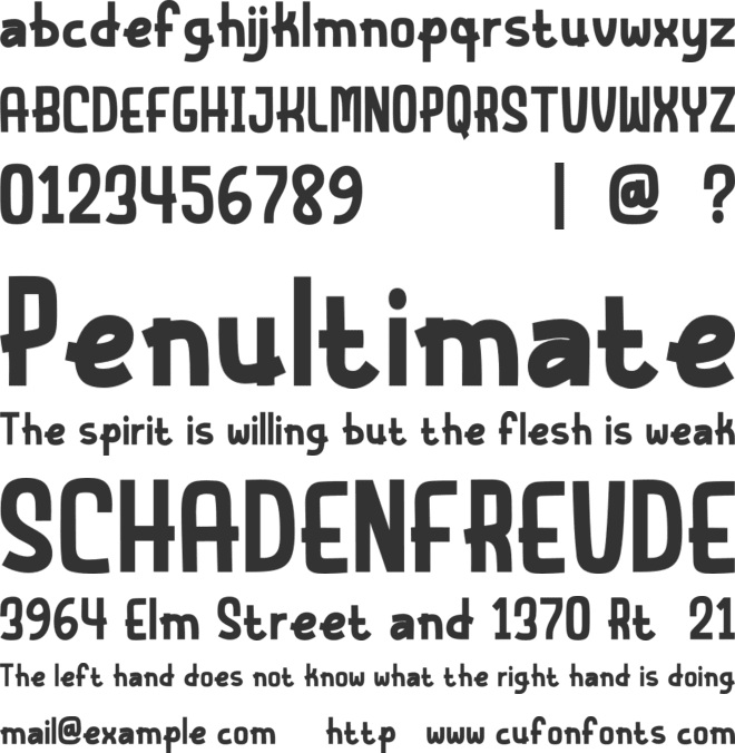 Saltero font preview