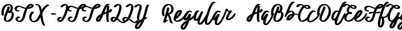 BTX-ITTALLY Regular font