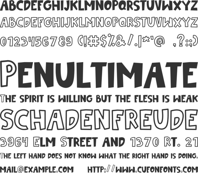RIGHTAND font preview