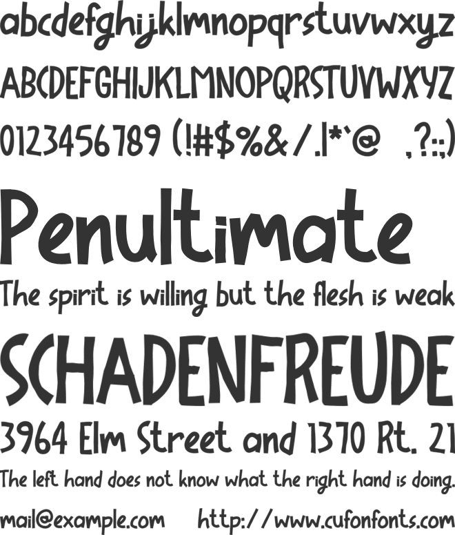 Crumbles font preview