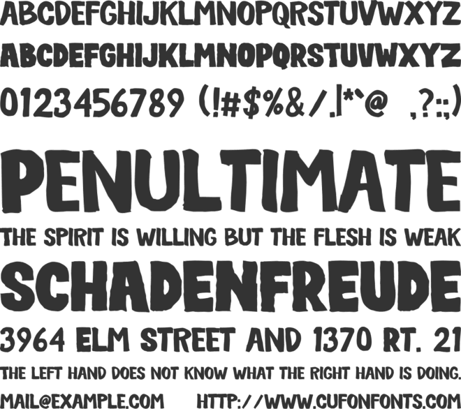 Sindora font preview