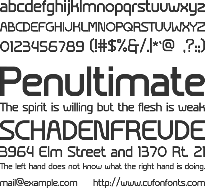 SLIZING font preview