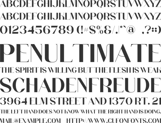 Brama font preview