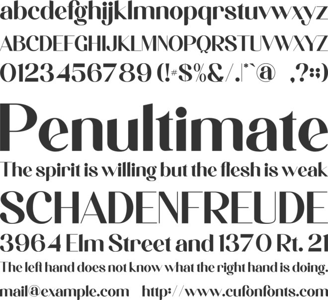 Alesha font preview