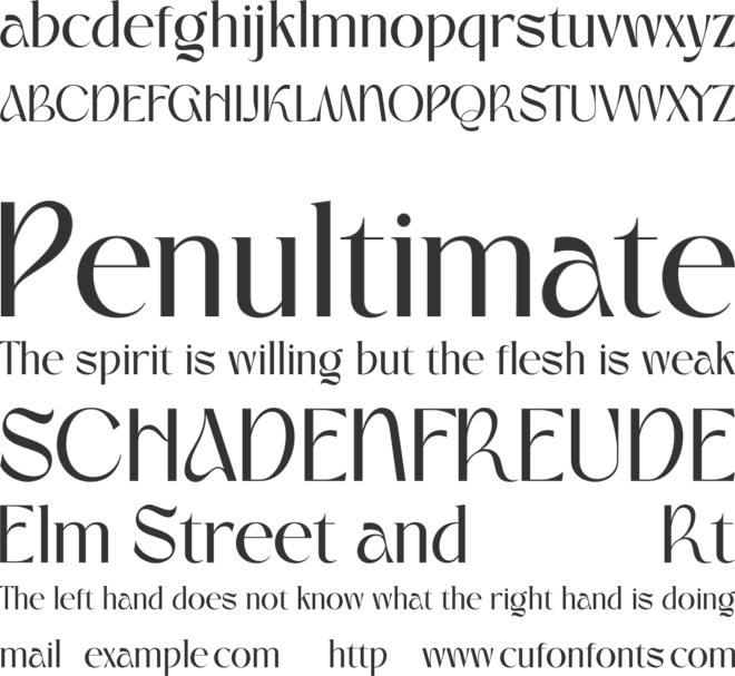 Sirelia font preview