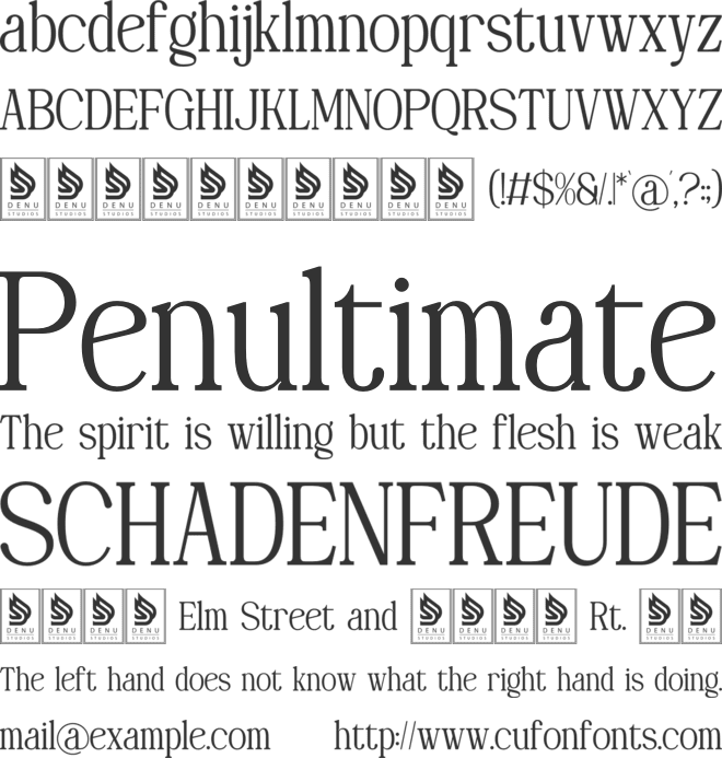 Deiloya font preview