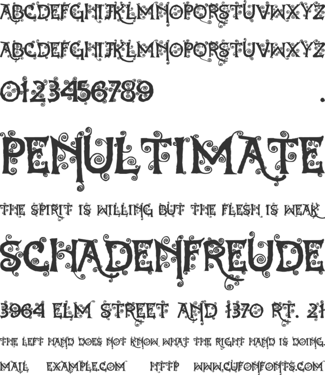 Dearest Dorothy font preview