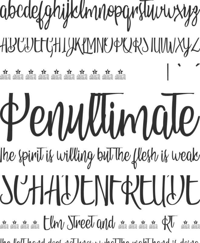 Vacations in Paradise Personal font preview
