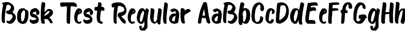 Bosk Test Regular font