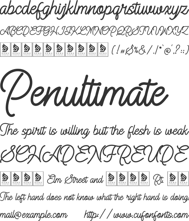 Alontima font preview