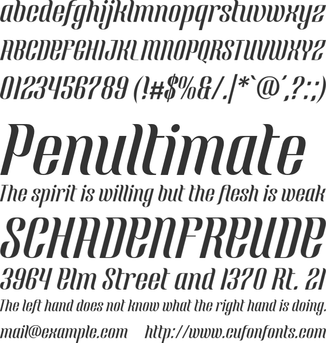 Belagak font preview