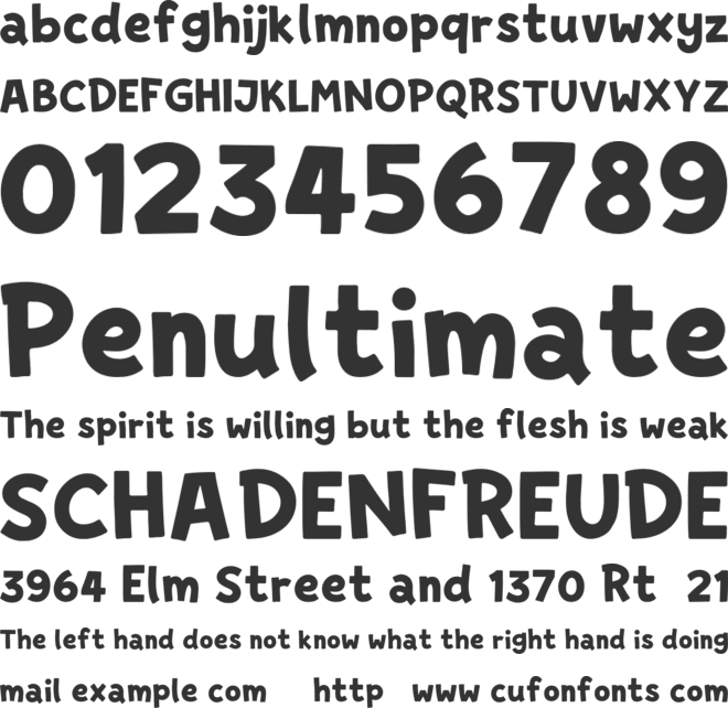 Chadle font preview