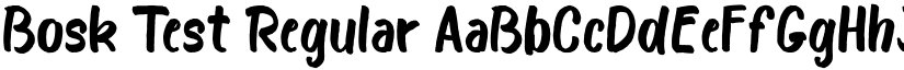 Bosk Test Regular font