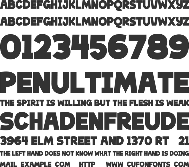 Big Zubo font preview