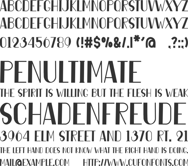 United Vintage font preview