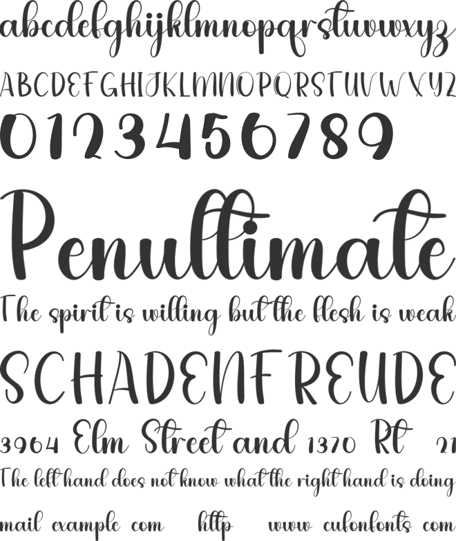 Sweet Girly font preview